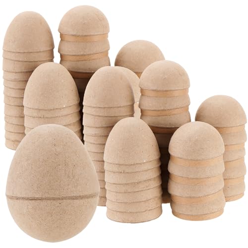 Œufs de Pâques en papier mâché aspect naturel pour compositions haut de gamme - 2
