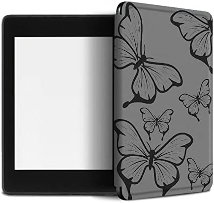 For Kindle Voyage 7Th Generation Covers And Cases - Thinnest And Lightest Cover,Case For Kindle Voyage (2014) With Auto Wake Sleep Feature/Abstract Retro Black Butterfly,As Shown,For Kindle Voyage