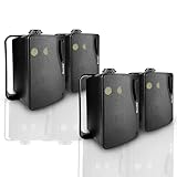 Herdio Altavoces pasivos de 3.5 Pulgadas para Exteriores, con Cable, Impermeables, para Montaje en Pared, con Sonido Superior de 400 W, Durabilidad para Todo Tipo de Clima, para el hogar, Patio