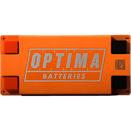 OPTIMA® QUAD14 ORANGETOP® Lithium - Built-in Engine Start Reserve with BMS and Powerlink Cable - 420 Cranking Amps, 7AH, LED Display, Storage Mode - Replaces YTX14-BS, YTX12-BS, YTX14L-BS, YT14B-4