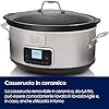 Electrolux Esc7400 Slow Cooker, Pentola Elettrica In Acciaio Inox Per Cottura Lenta Con Sei Programmi Predefiniti, 235 W, 6.6 L, Argento, Amazon Exclusive