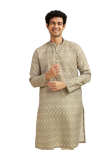 Image of DIWAS BY MANYAVAR Men's Cotton Blend Printed Kurta (1pc)
