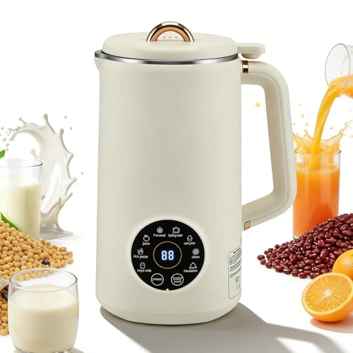 8 in 1 Nut Milk Maker 1000ML Automatic Soy Milk Maker Jug Blenders for Homemade Plant-based Milk Oat Soy Fruit Corn Juice with Delay Setting and Self Cleaning and Keep Warm