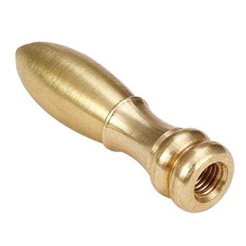 Uxcell 2Pcs M6 Thread Solid Brass Knob Lamp Shade Finial Decoration Accessories 2 Inch High #TOP2