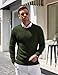 COOFANDY Mens Sweater Pullovers Lightweight Dress Sweater Fashion Winter Sweaters Dark Army Green