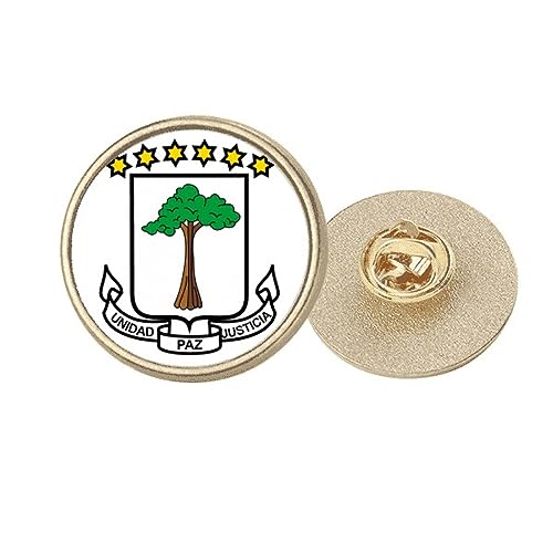 Broche Guinée équatoriale en métal doré pour soirée de gala mondaine