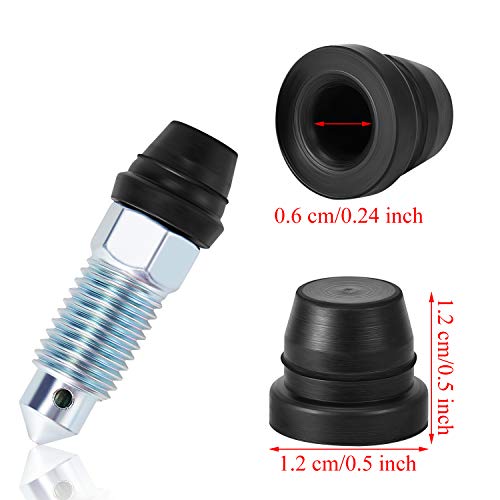 Boao BOAO-SCREWS-AS121 40 Pieces Brake Bleeder Caps Brake Bleeder Screw Cap Grease Fitting Caps Rubber Dust Cover thumb #1