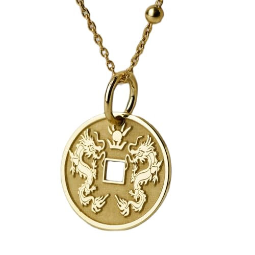 Collier dragon chinois en argent plaqué or, l'accessoire idéal pour sublimer vos tenues