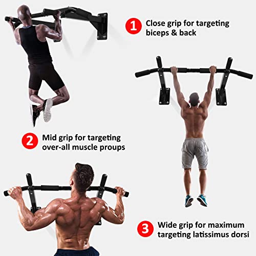 Wall Mounted Pull Up Bar, Strength Training Chin Up Bar, Heavy Duty Pull-Up Bars, Multifunctional Fitness Bar Body Workout Bar For Home Gym Exercise Equipment #TOP4