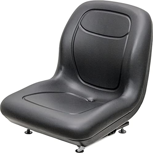 MILSCO Ford New Holland Black Skid Steer Seat Fits LS120 LS125 LS140 LS150 LS160 etc, Mounting is 11.25W x 11L