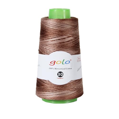Image of golo Crochet Thread Size 30 Cone Yarn 1.76oz /545yd,Yarn for Hand Kniting,Tatting,Crocheting D78