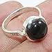 Solid 925 Sterling Silver Rings for Women & Girls, Sterling Silver Black Onyx Ring Stackable Mothers Day Gift, Bridesmaid Gift, Handmade Jewelry