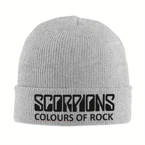 Gorro de Punto Scorpions Rock Band para Mujeres Skullies Gorros de Invierno Gorros de Ganchillo Regalo Deportivo