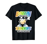 ballin' through 100 days of school - dabbing volleyball maglietta