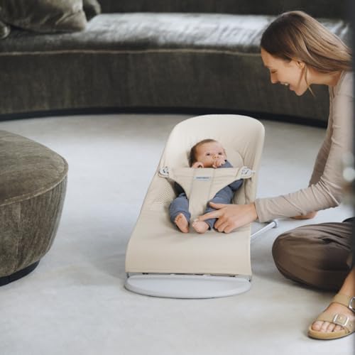 BabyBjörn Babywippe Balance Soft, Gewebt/Jersey, Tri-Fabric, Hellbeige