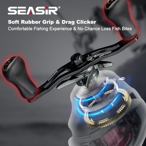 SEASIR DCast Carrete Baitcaster, Control Digital, Ultraligero, Izquierdo miniatura 3
