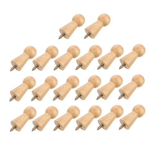 Crochets de Rangement en Bois Antichute à Vis pour Fixation Murale Stable