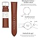 ROCHET WATCH BANDS No. 301 Fine Calf Grain Leather - Quick Release SHORT Leather Watch Bands, SHORT Length for Men Women Fashion Watches (14MM, BROWN), ZRC-301