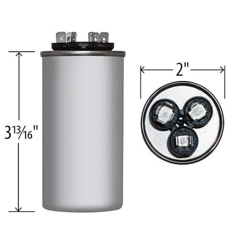 Motor Dual Run Capacitor Round 35 + 3 uf MFD 440 Volt VAC 12977
