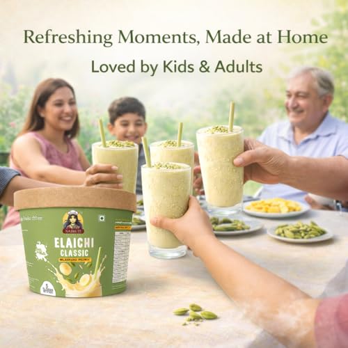 Image of Nairuti Vyutpadan Elaichi Classic Milkshake Premix 150g | Instant Cardamom Milk Drink Powder | Refreshing Traditional Flavor | No Preservatives, No Artificial Color, Natural & Healthy Energy Drink | Ready In A Minute - Milkshake Premix