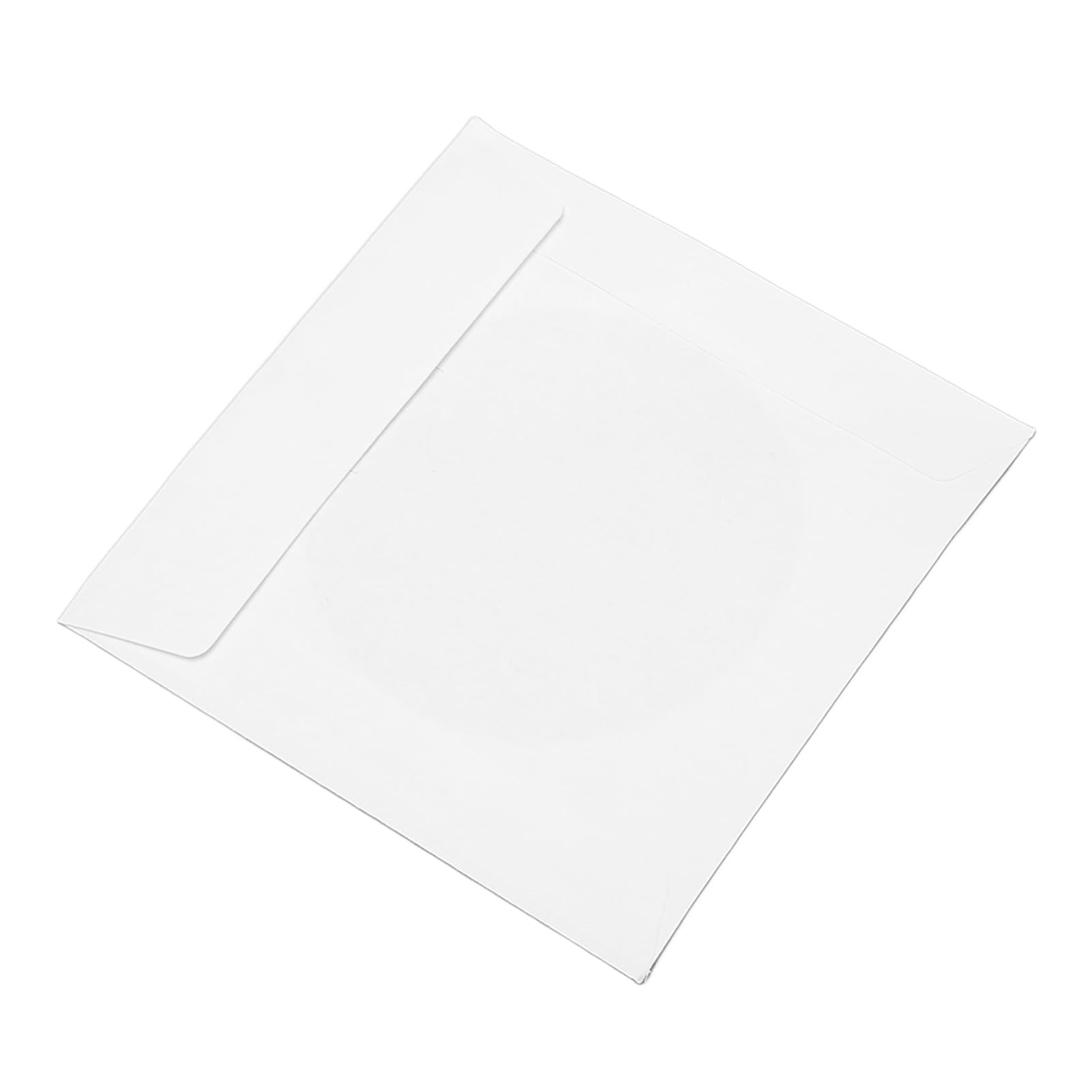 Gugxiom 100 Pack DVD Sleeves, White Paper DVD Envelopes, Blank DVD Disc Storage with Window Cut Out and Flap, 3.4 x 3.4 inch
