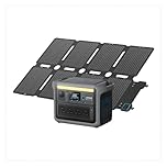 Anker SOLIX C1000 Portable Power Station with PS100X Portable Solar Panel, 1800W Solar Generator, 1056Wh LiFePO4, 4 AC Outlets, Fast Charge 100% in 58 Min, Home Backup, Camping, RV & Emergency