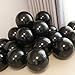 Little World Black Balloons - 100 Pack 12 Inch Latex Balloons, black metallic balloons for Halloween Party Birthday Party Wedding Decoration Supplies Balloons