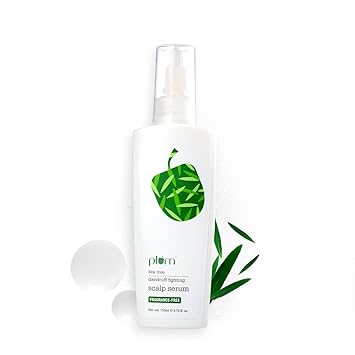 Plum Tea Tree Dandruff Fighting Scalp Serum | Anti-Dandruff Treatment for Scalp | Leave-on Serum | Reduces Itchiness & Soothes Scalp | 100% Vegan, Silicone-Free, Sulphate-Free, Transparent