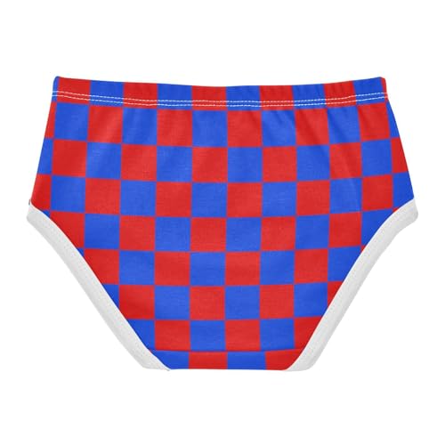 Red and Blue Buffalo Checkered Toddler Girls's Underwear 2T2