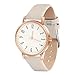 OFFCUP Women's Leather Quartz Watch, Leather Strap Ladies Watches, Analog Quartz Watches with White Dial, 3 Hand Quartz Watch, Premium Fashion Wrist Watch for Women Ladies Girls