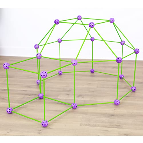 Crazy Forts! 69 Piece Buildable Indoor/Outdoor Play Fort Playset, Diy, Build Your Own, Stem Toy #TOP1