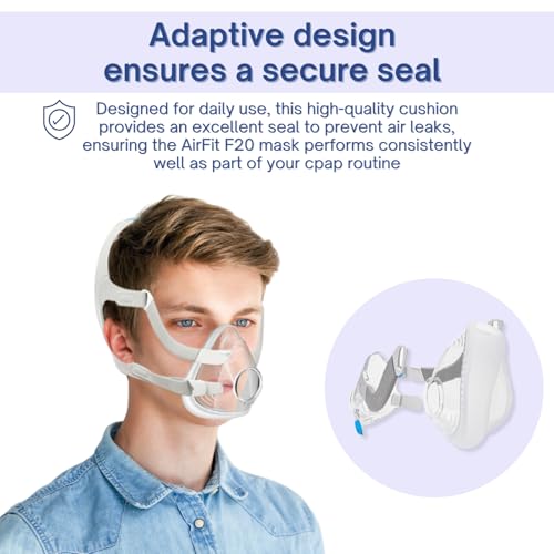 Replacement Cushion for AirFit F20 CPAP Mask - High-Quality Soft Silicone, Adaptive Design, CPAP Accessories, Sleep Apnea Mask, Comfortable and Secure Seal, Easy to Replace (Large) - Image 6