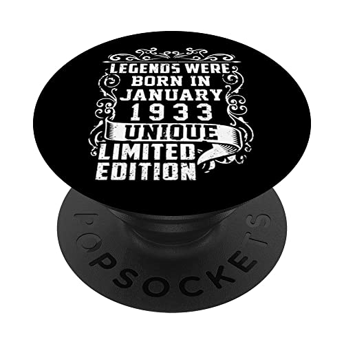 Cumpleaños Enero 1933 Edición Limitada Regalo January 1933 PopSockets PopGrip Intercambiable