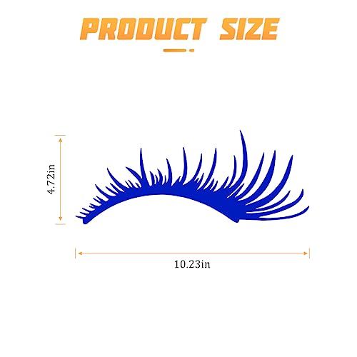 Eyelash Decal For Car Headlight, 2 Pairs Auto Bumper Window Eyelashes Stickers, Car Body Sticker Decoration, Waterproof Decals For Vehicle Door Trunk Tail, Cover Scratches (Blue) #TOP1