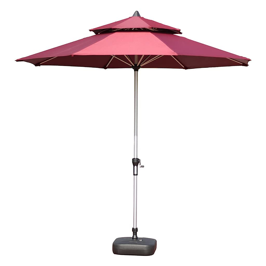 Parasol anti chaleur 270cm CLSDRZC à manivelle pour bloquer le soleil du jardin - 8