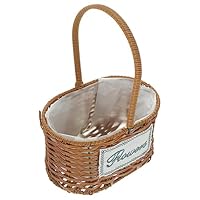 Amazon｜DOITOOL 1ピーシー藤製花かご ハンドメイド おしゃれな収納