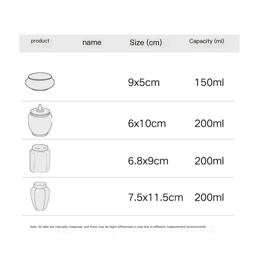 SDdPulse Serbatoio di stoccaggio del tè in ceramica piccolo barattolo sigillato contenitore per tè barattolo portatile da viaggio a casa barattolo di stoccaggio per tè Set da tè singolo barattolo