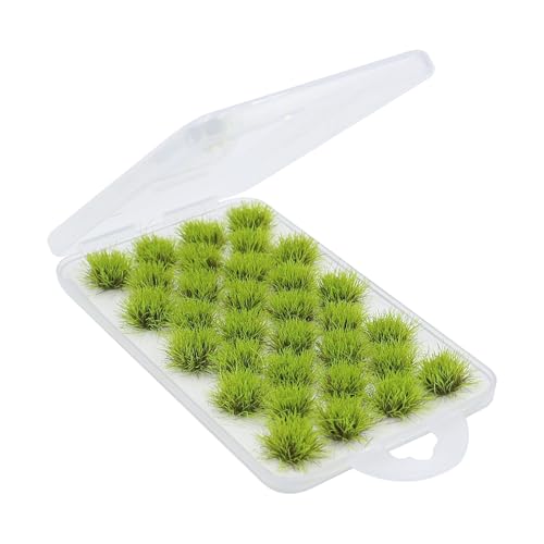 INNAL 32 Pièces Statique Touffes d'herbe,Plantes Modélisme Gazon Statique Tufts,Herbe Artificielle Modèle,Artificiel Herbe Miniature Décoration pour Le Chemin de Fer de Paysage de Train