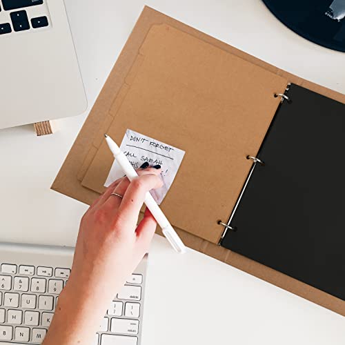 A4 Kraft Binder 3-Holds Round Ring Binder 2 Pack, Durable Binding Hard Cover Protector For Journal,Notebook,Inserted Sheets And Refill Paper,Fit For A4 3-Hole Paper,Holds 200 Sheets Capacity (A4 Size) #TOP6