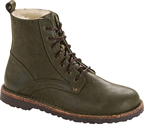 Birkenstock Women's Bryson Shearling Boot, Hunter Green Suede, 38 N EU