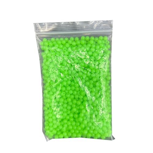 QIEIEI 1000Pieces Glow Fishing Beads Round Glowing Fishing Baits Eggs Beads Fishing Tackle Tool Lures Accessories