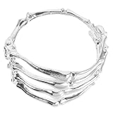 Beaupretty Pulsera Ajustable de Metal con Diseño de Esqueleto para Halloween Brazalete Decorativo Punk para Mujer Accesorio de Fiesta Terrorífica Joyería de Moda para Festivales