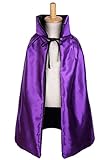 LMYOVE 28' Satin Cape for Little Kids' Costume, Purple