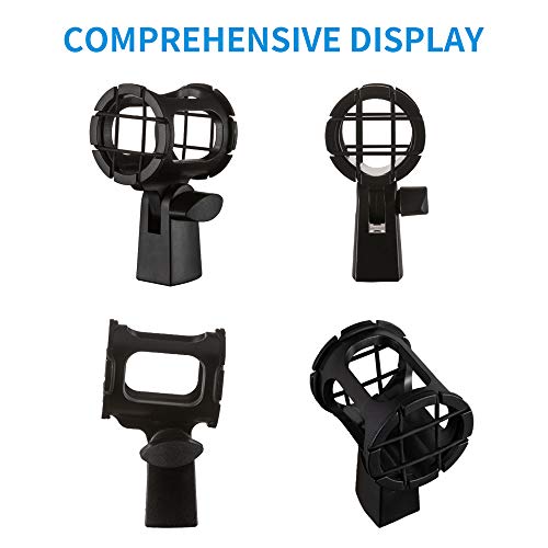 Lyrcro Microphone Shock Mount Holder Clip Mic Anti-Vibration For 18Mm-30Mm Dynamic Mic Like Shure Sm57 Sm58 Or Condenser Shotgun Mic Like Rode Ntg-1 Ntg-2 Ntg-3 Ntg-4 Ntg-4+ Ntg-5 #TOP4