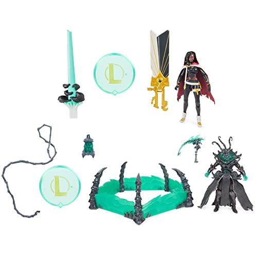 League Of Legends, 2-Pack, Official 6-Inch Senna And Thresh Collectible Figures, Glow-In-The-Dark With 4 Accessories, The Champion Collection, Collector Grade, Ages 14 And Up #TOP5