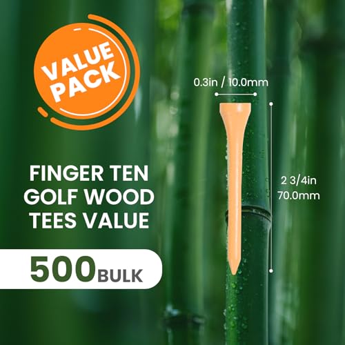 FINGER TEN 500-Count Wood Tees