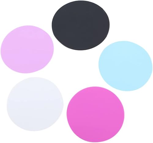 Miniatura 9 de FRCOLOR 5 unids redondo de pintura acrílica de acero inoxidable paleta de gel de uñas tablero de color pintura de uñas paleta de uñas para arte de