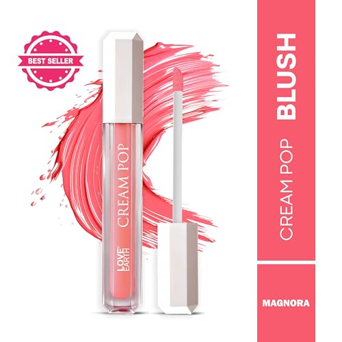 Image of Love Earth Cream Pop Blush - Magnora| Hyaluronic Acid | Smooth, Lightweight, Long-Lasting | Dewy Finish, Easily Blendable| Everyday Natural Glow | Suitable for All Skin Types -2ML