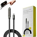 Invisible Holder Charger Cable with Stand, 240W Braided Fast Charge Cable with Built-in Phone Stand, with Type C and Folding Phone Holder 5ft to Smartphones Tablets (1pc)
