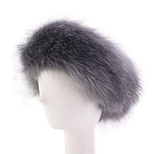 Bandeau En Fausse Fourrure, Huamengyuan Bandeaux D'Hiver Bandeau En Fourrure Cache Oreilles Fausse Fourrure De Renard Hiver Bandeau En Fausse Fourrure Femme Bandeau Chaud Imitation Renard Pour Ski Cover